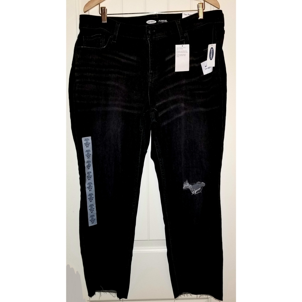 Old Navy Perfect Straight Power Jean 18 Plus Black